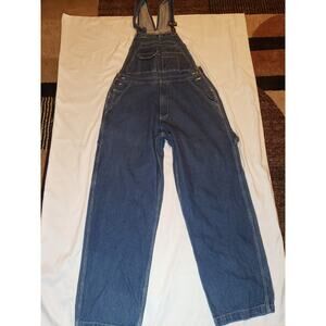 Wolverine Men’s 32x31 Denim Bib Overalls Blue Heavy Duty Farm Ranch Workwear